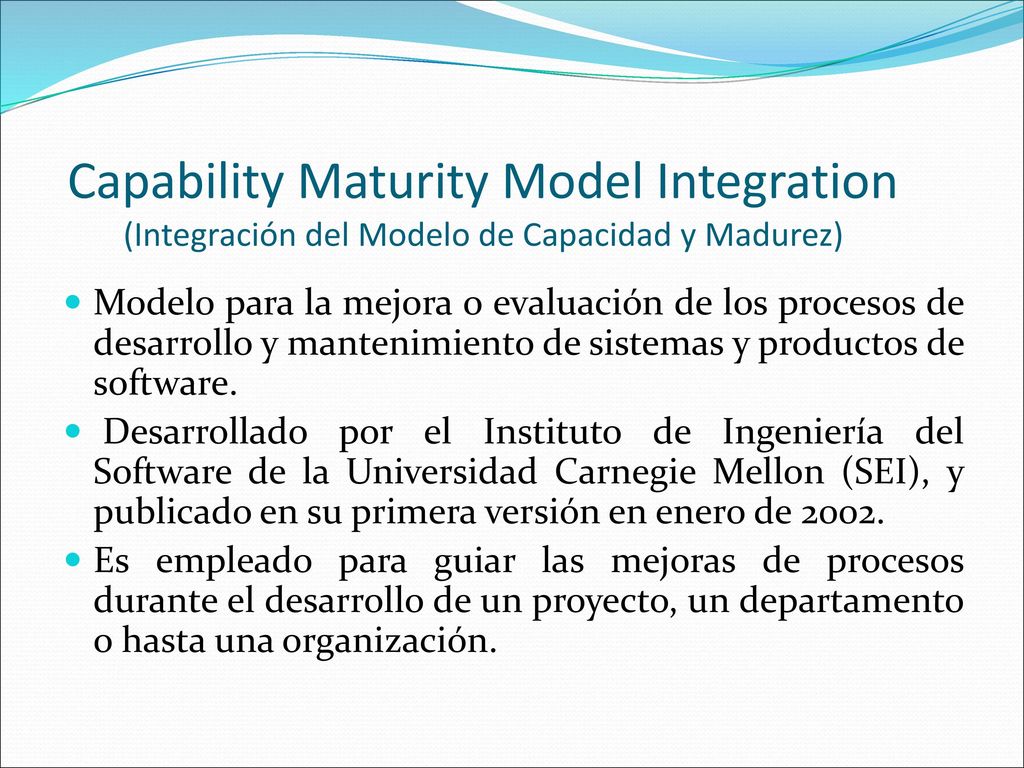 Capability Maturity Model Integration (Integración del Modelo de Capacidad y Madurez)