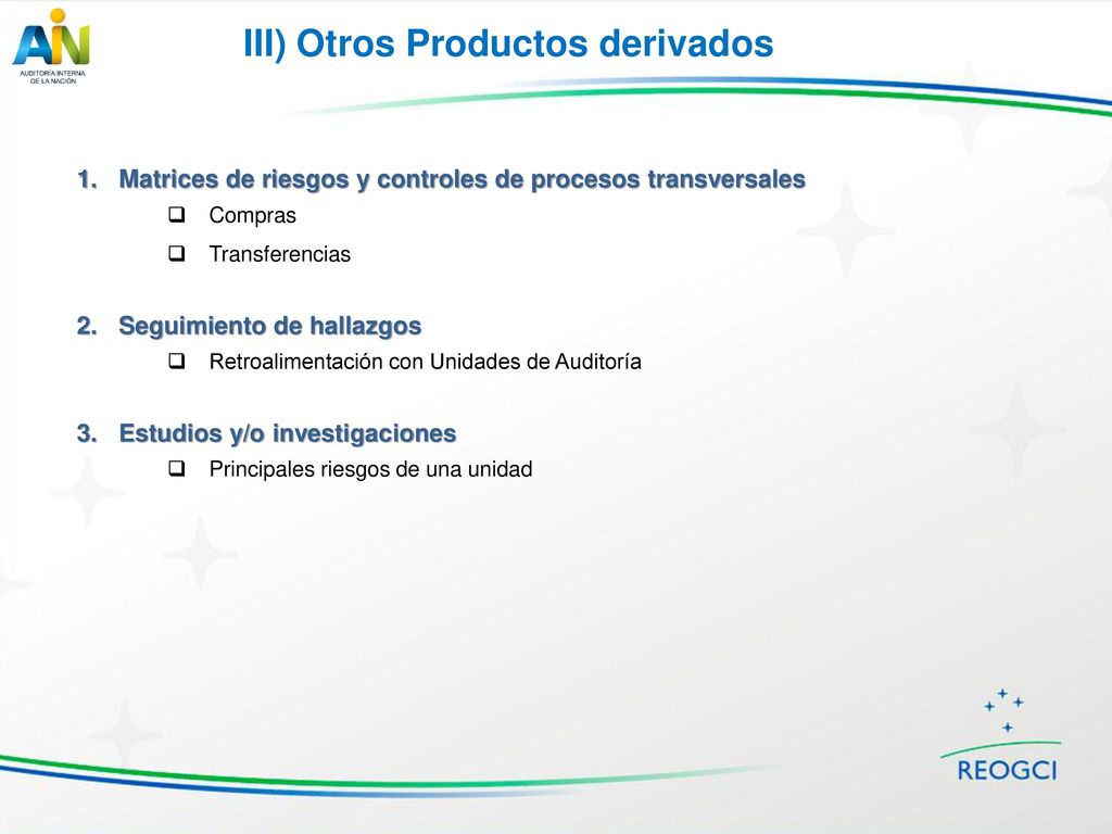 III) Otros Productos derivados