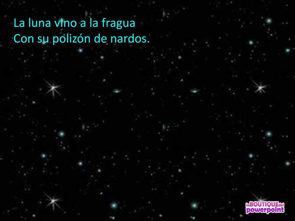 La luna vino a la fragua Con su polizón de nardos.