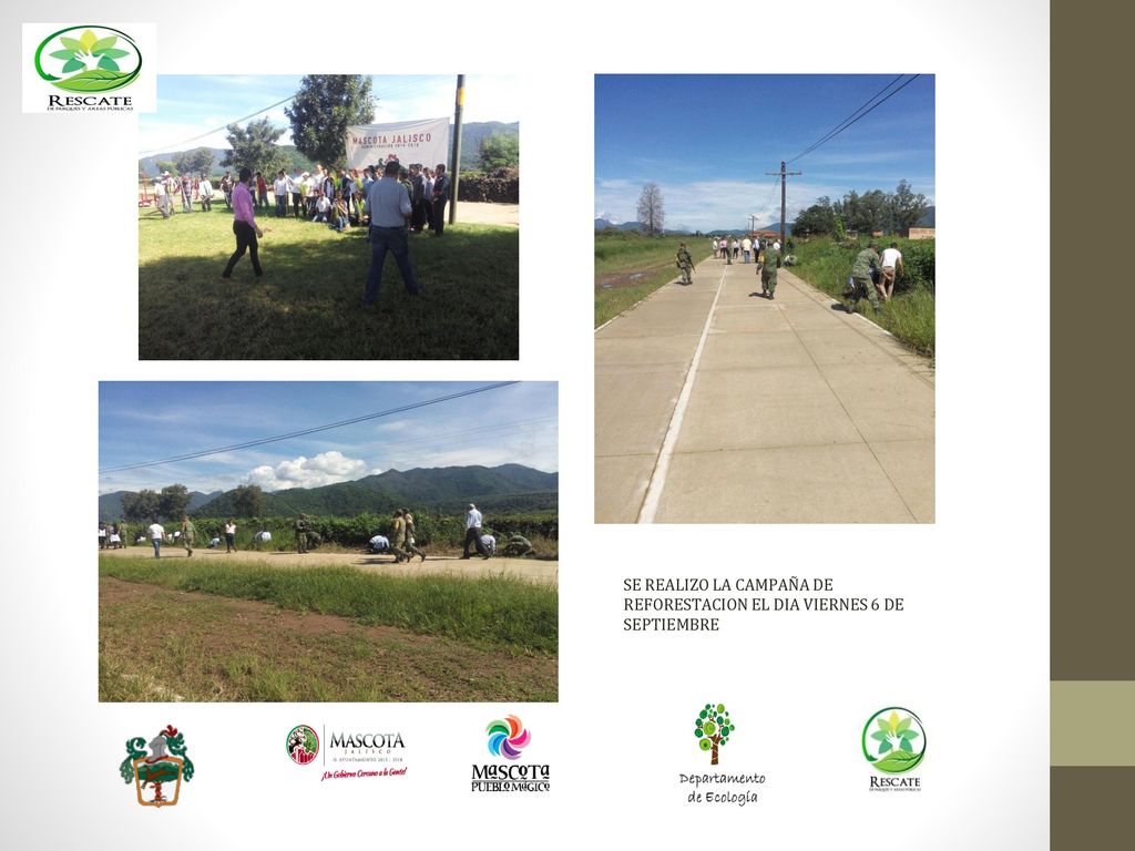 SE REALIZO LA CAMPAÑA DE REFORESTACION EL DIA VIERNES 6 DE SEPTIEMBRE