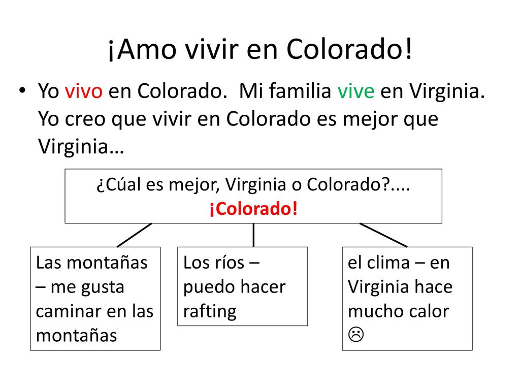 ¿Cúal es mejor, Virginia o Colorado ....