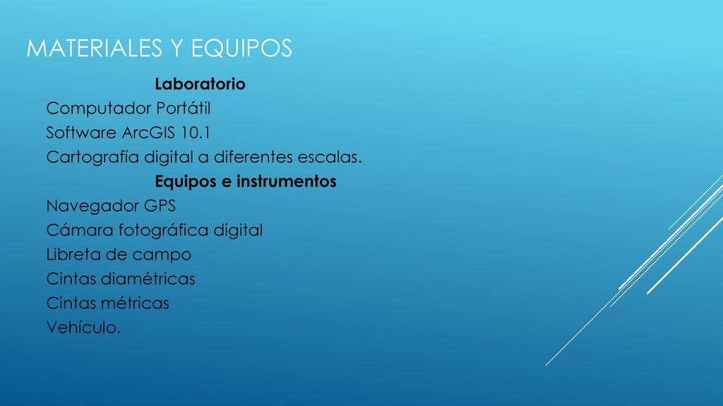 MATERIALES Y EQUIPOS Laboratorio Computador Portátil