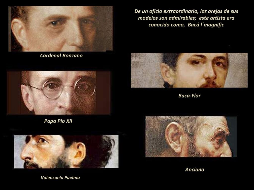 De un oficio extraordinario, las orejas de sus modelos son admirables; este artista era conocido como, Bacá l´magnific