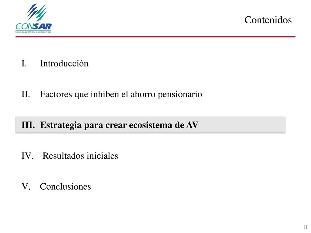 Contenidos Introducción Factores que inhiben el ahorro pensionario