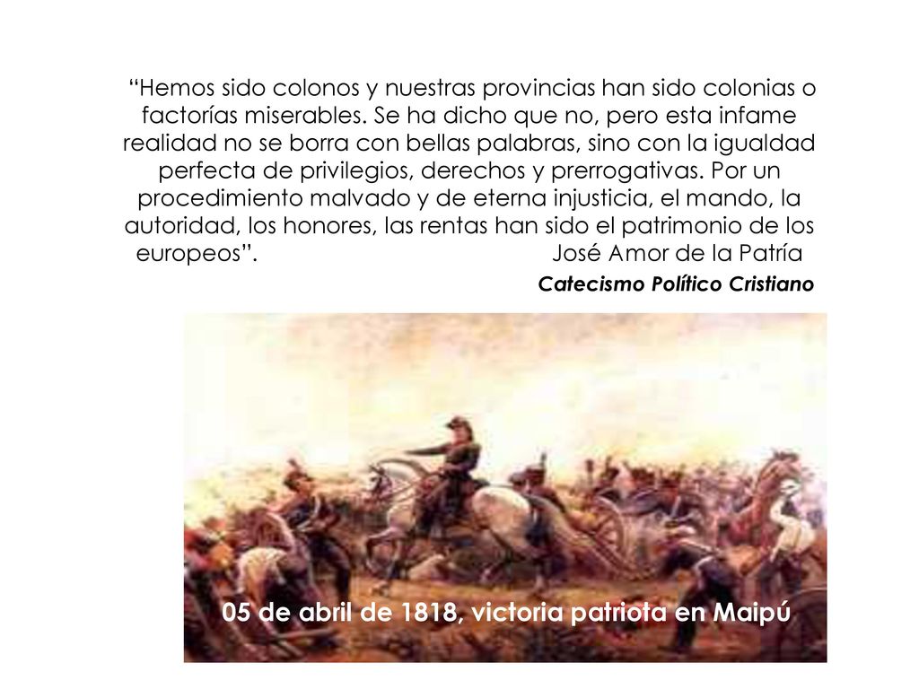 05 de abril de 1818, victoria patriota en Maipú
