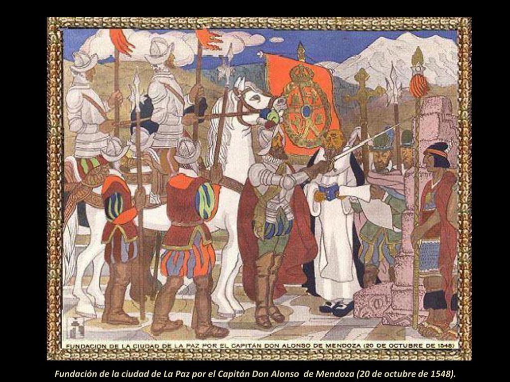 Fundación de la ciudad de La Paz por el Capitán Don Alonso de Mendoza (20 de octubre de 1548).