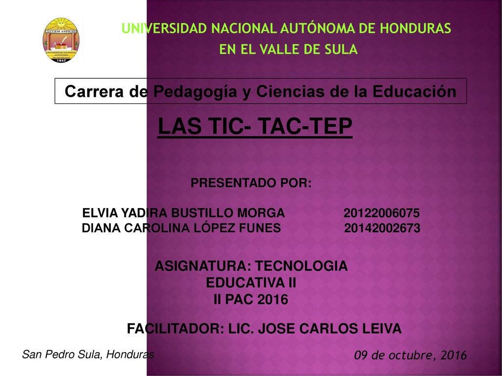 UNIVERSIDAD NACIONAL AUTÓNOMA DE HONDURAS EN EL VALLE DE SULA