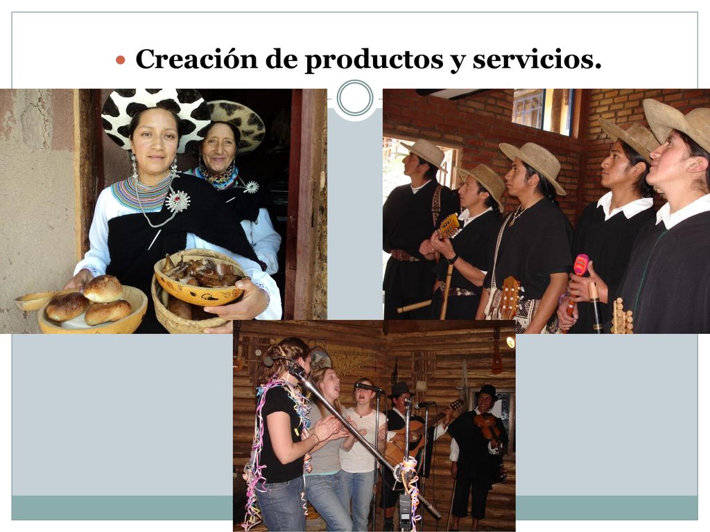 Creación de productos y servicios.