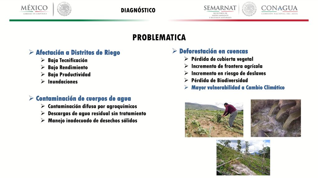 PROBLEMATICA Deforestación en cuencas Afectación a Distritos de Riego