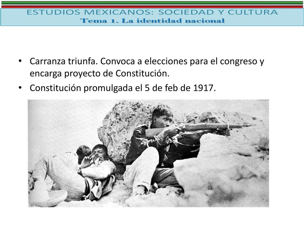 Carranza triunfa. Convoca a elecciones para el congreso y encarga proyecto de Constitución.
