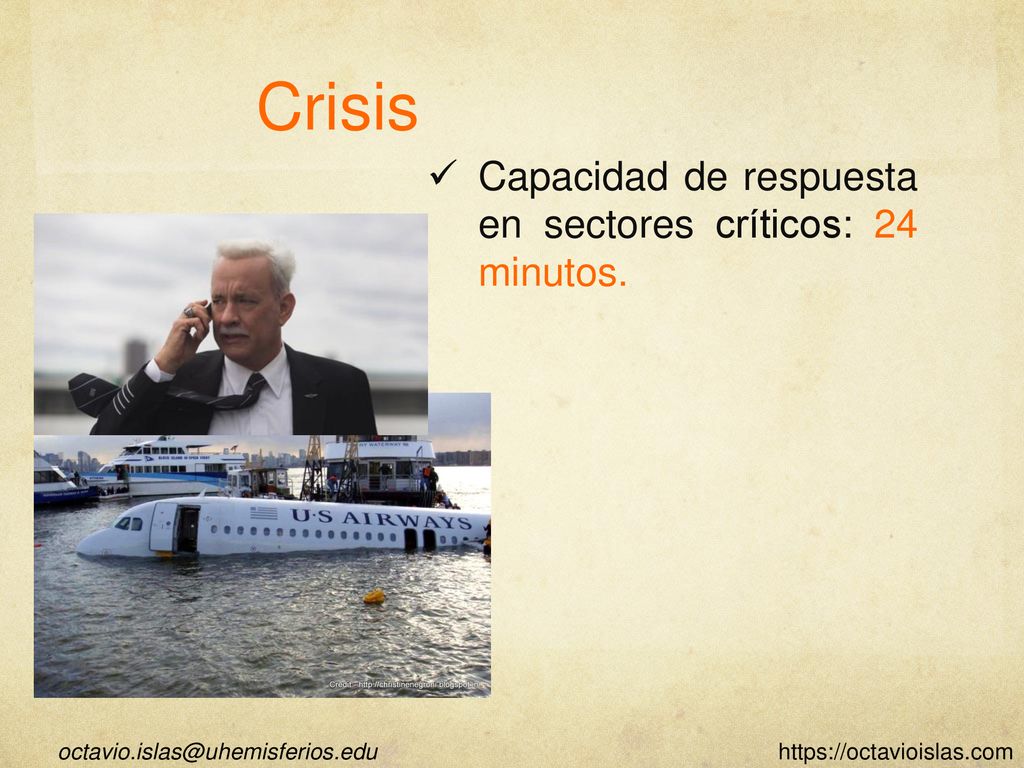 Crisis Capacidad de respuesta en sectores críticos: 24 minutos.