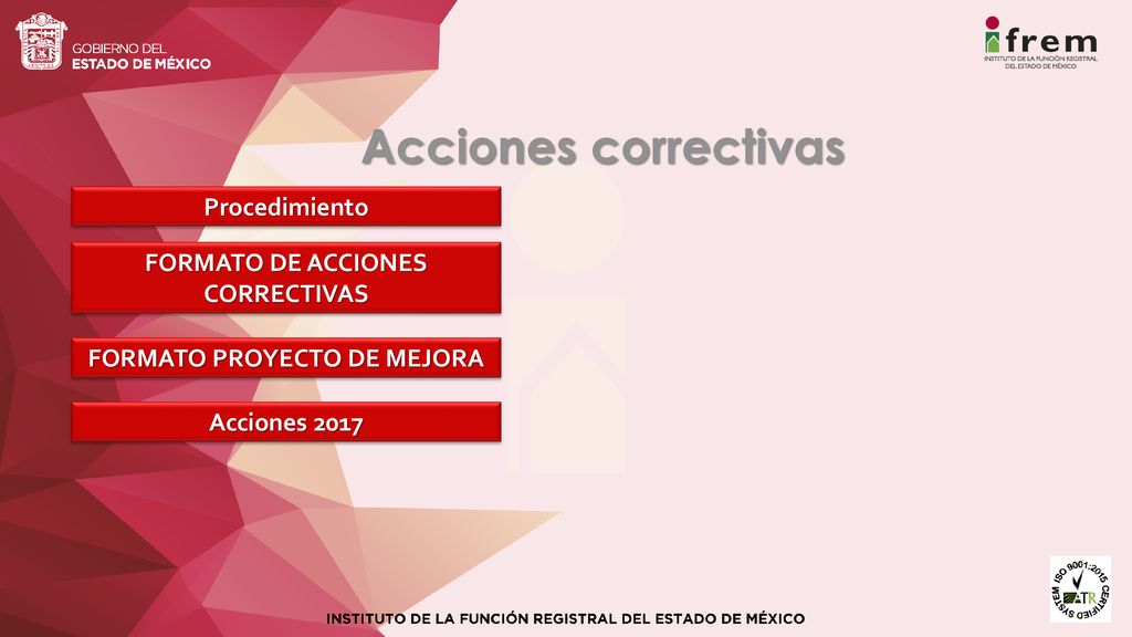FORMATO DE ACCIONES CORRECTIVAS FORMATO PROYECTO DE MEJORA