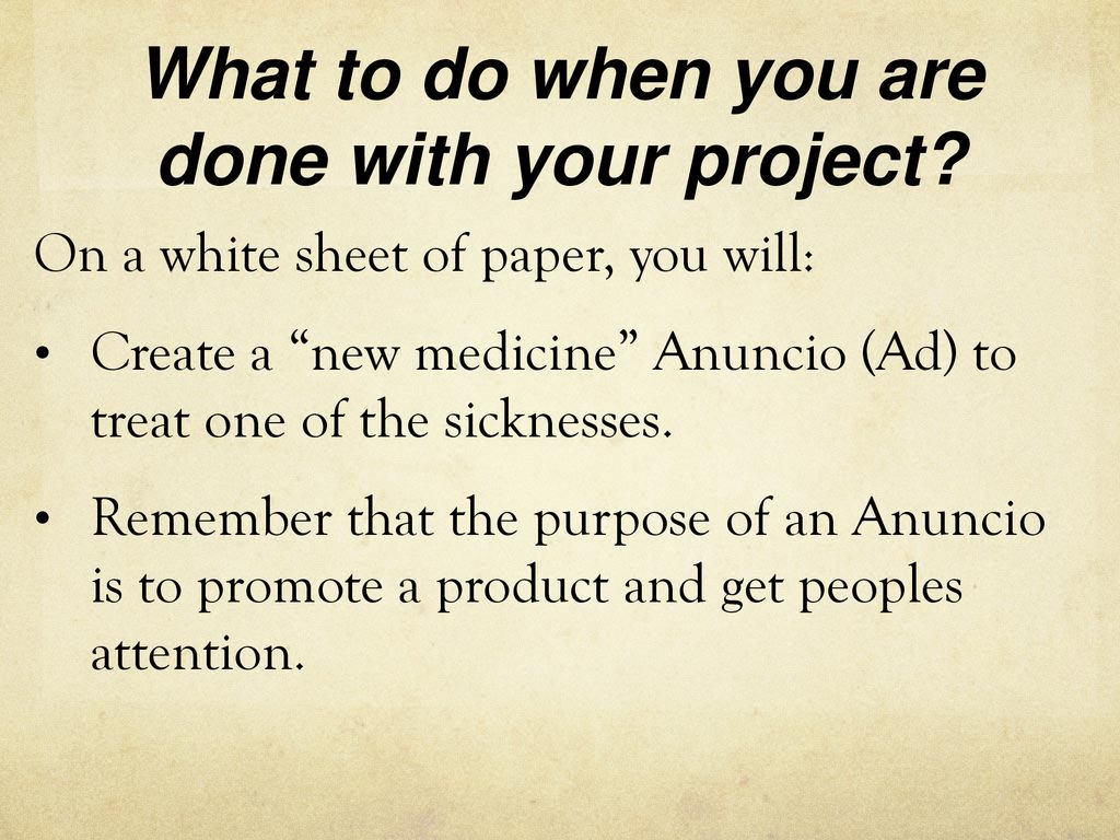 What to do when you are done with your project