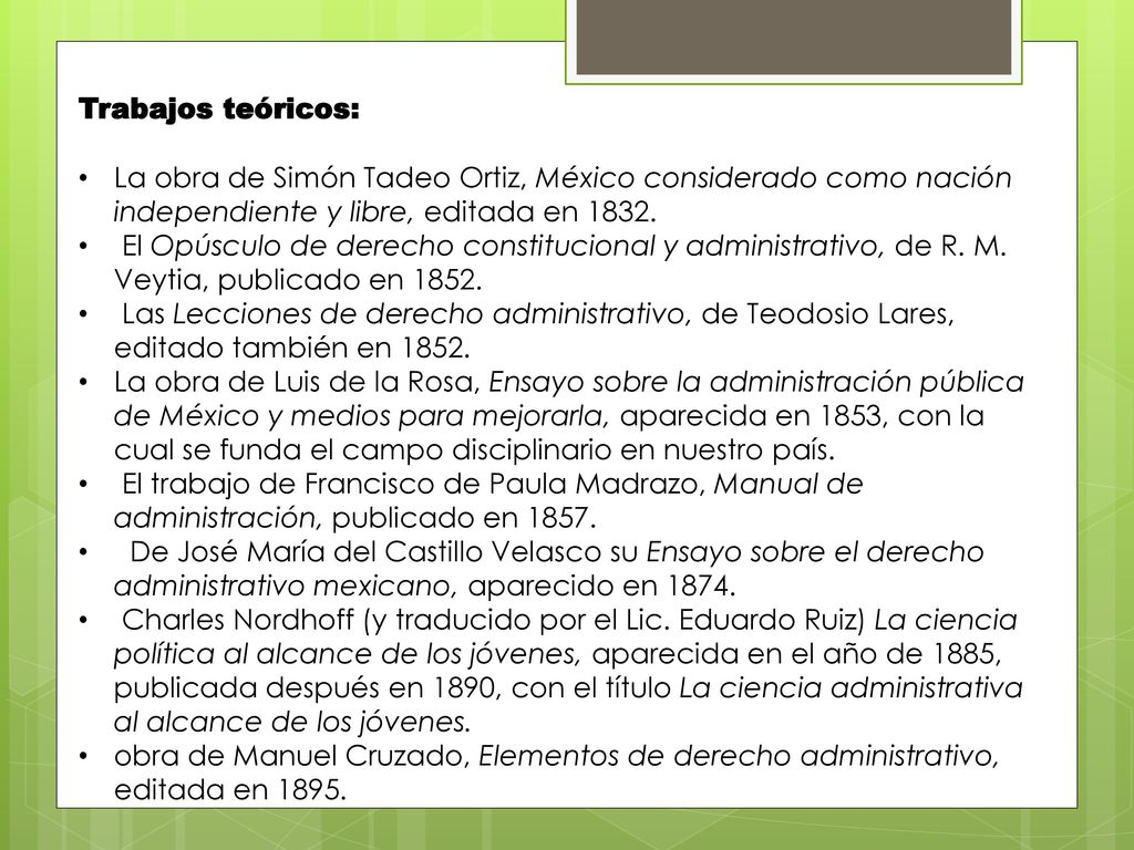 Trabajos teóricos: La obra de Simón Tadeo Ortiz, México considerado como nación independiente y libre, editada en