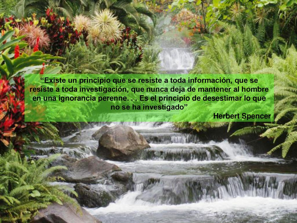 Existe un principio que se resiste a toda información, que se resiste a toda investigación, que nunca deja de mantener al hombre en una ignorancia perenne. . . Es el principio de desestimar lo que no se ha investigado