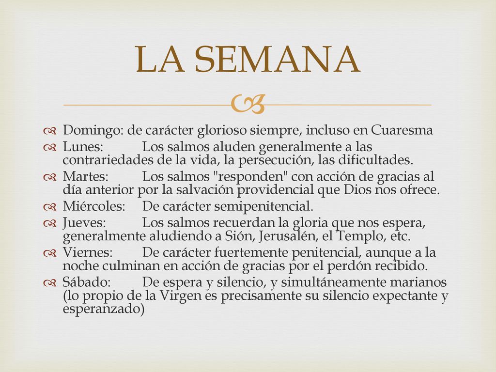 LA SEMANA Domingo: de carácter glorioso siempre, incluso en Cuaresma
