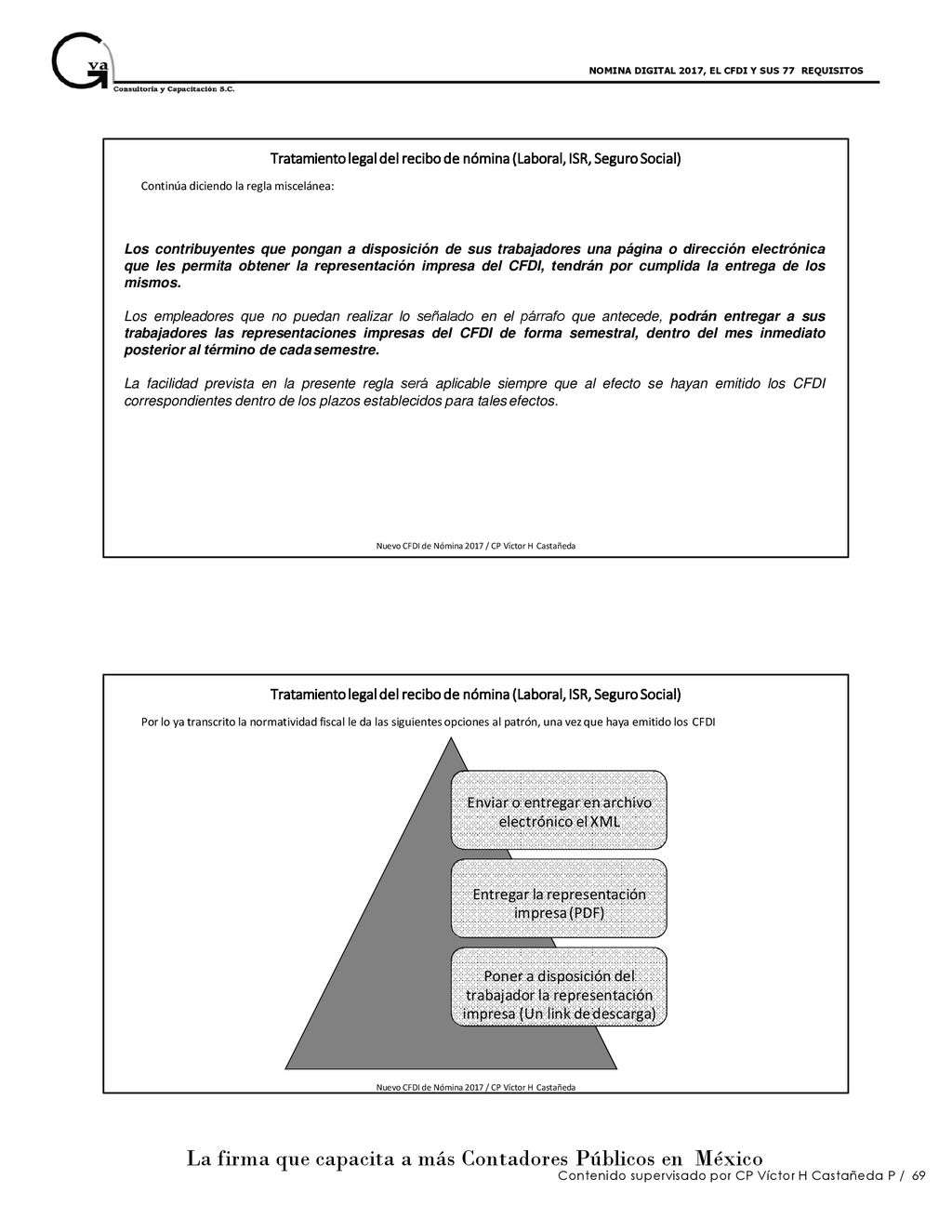 Tratamiento legal del recibo de nómina (Laboral, ISR, Seguro Social)