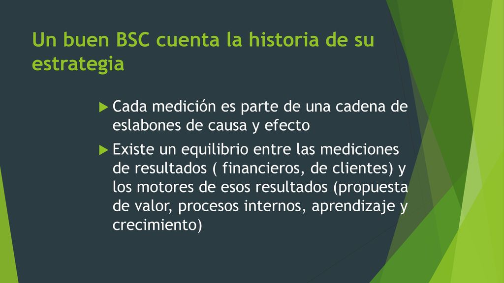 Un buen BSC cuenta la historia de su estrategia