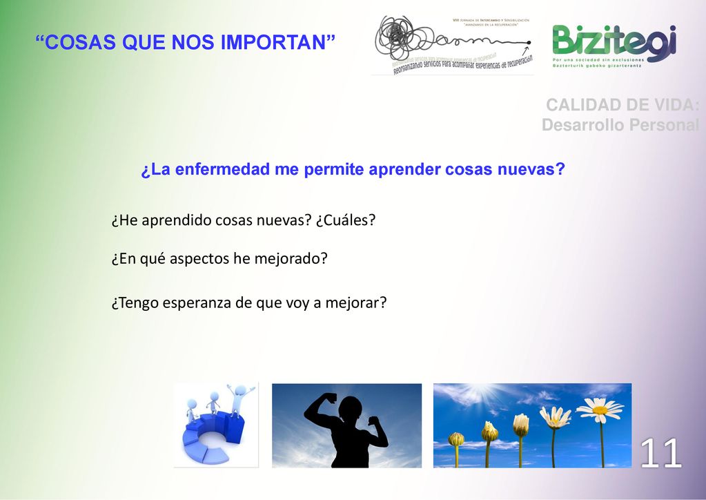 11 COSAS QUE NOS IMPORTAN CALIDAD DE VIDA: Desarrollo Personal