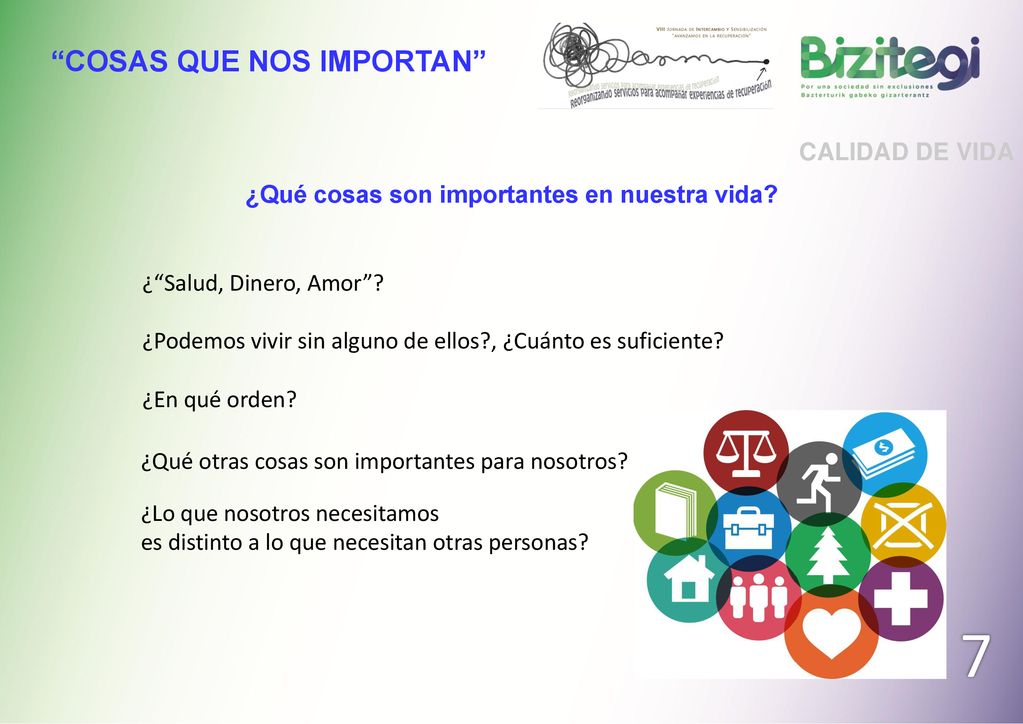 COSAS QUE NOS IMPORTAN ¿Qué cosas son importantes en nuestra vida