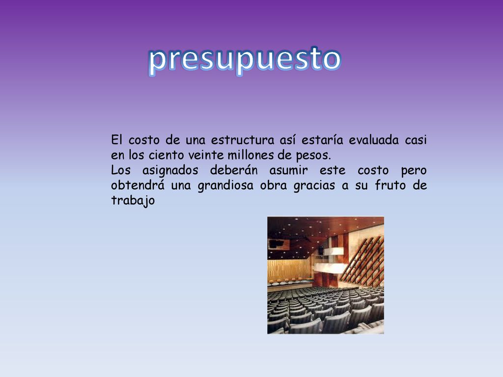 presupuesto El costo de una estructura así estaría evaluada casi en los ciento veinte millones de pesos.