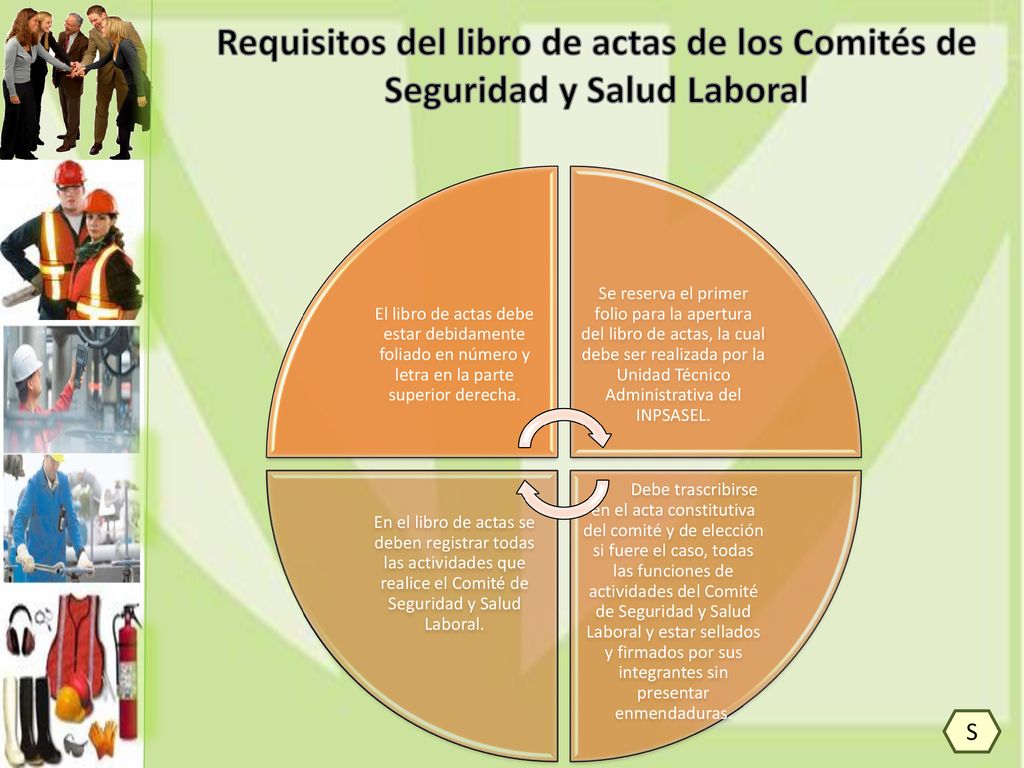 Requisitos del libro de actas de los Comités de Seguridad y Salud Laboral