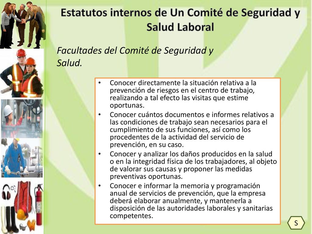 Estatutos internos de Un Comité de Seguridad y Salud Laboral
