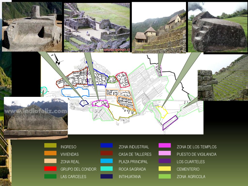 INGRESO VIVIENDAS. ZONA REAL. GRUPO DEL CONDOR. LAS CARCELES. ZONA INDUSTRIAL. CASA DE TALLERES.