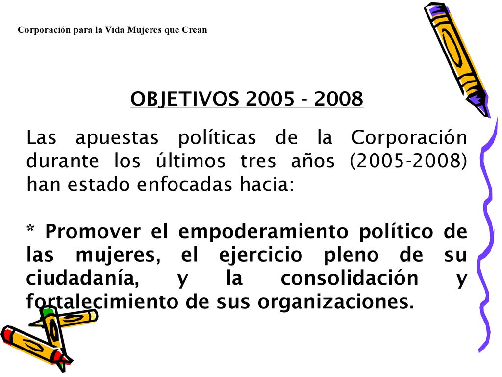 Corporación para la Vida Mujeres que Crean