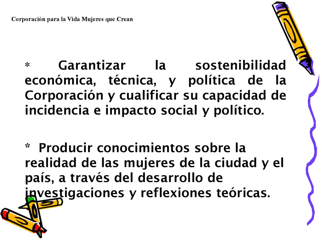 Corporación para la Vida Mujeres que Crean
