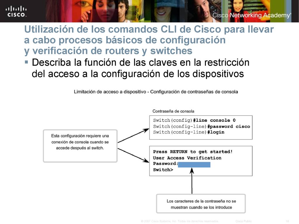 Utilización de los comandos CLI de Cisco para llevar a cabo procesos básicos de configuración y verificación de routers y switches