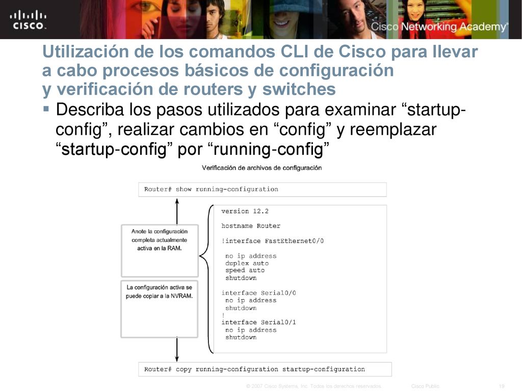 Utilización de los comandos CLI de Cisco para llevar a cabo procesos básicos de configuración y verificación de routers y switches