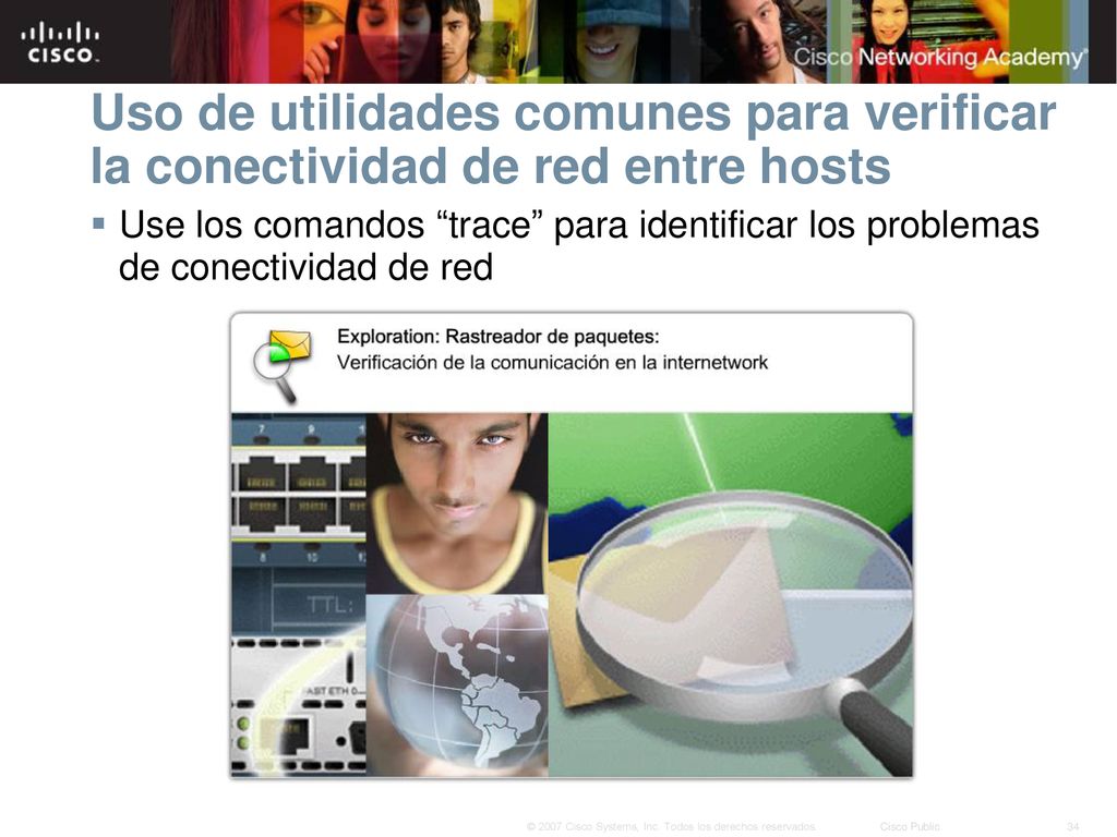 Uso de utilidades comunes para verificar la conectividad de red entre hosts