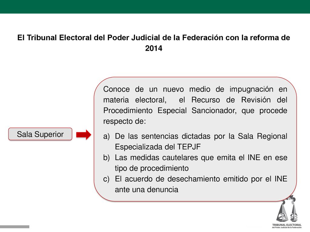 El Tribunal Electoral del Poder Judicial de la Federación con la reforma de 2014