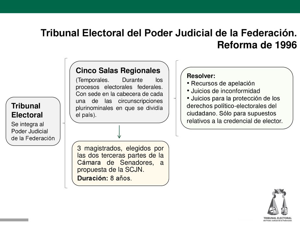 Tribunal Electoral del Poder Judicial de la Federación. Reforma de 1996