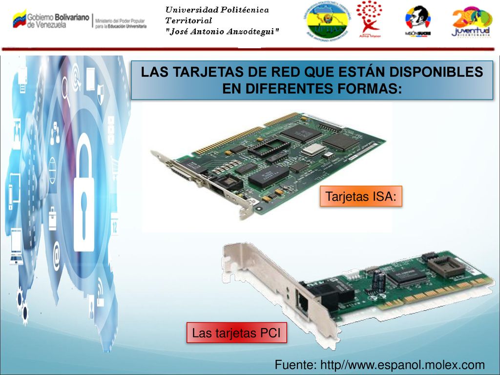 LAS TARJETAS DE RED QUE ESTÁN DISPONIBLES EN DIFERENTES FORMAS: