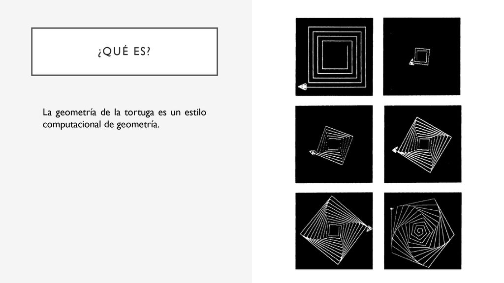 ¿Qué es La geometría de la tortuga es un estilo computacional de geometría.