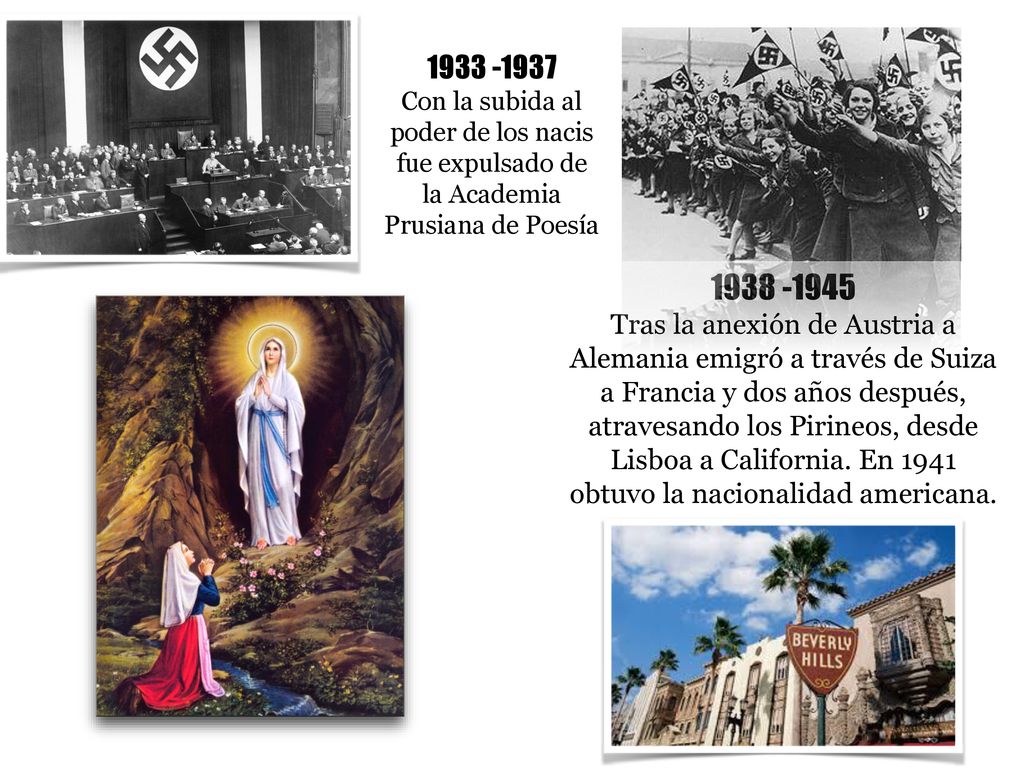 Con la subida al poder de los nacis fue expulsado de la Academia Prusiana de Poesía