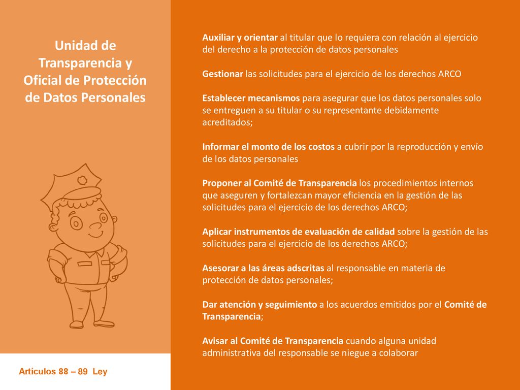 Unidad de Transparencia y Oficial de Protección de Datos Personales