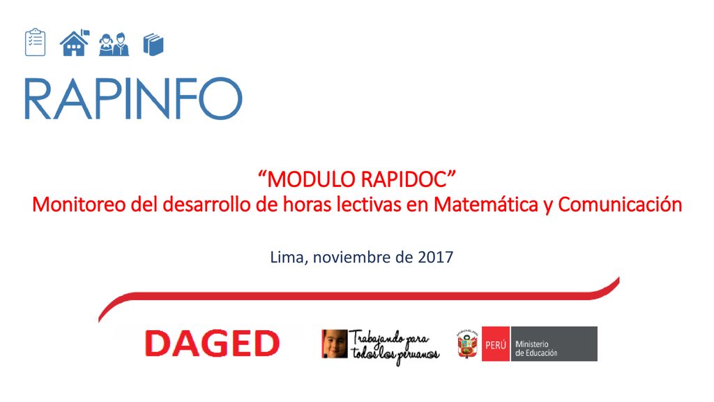 MODULO RAPIDOC Monitoreo del desarrollo de horas lectivas en Matemática y Comunicación