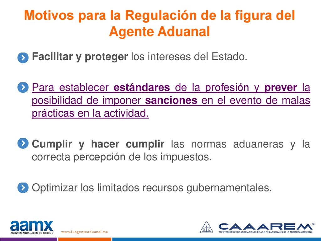 Motivos para la Regulación de la figura del Agente Aduanal