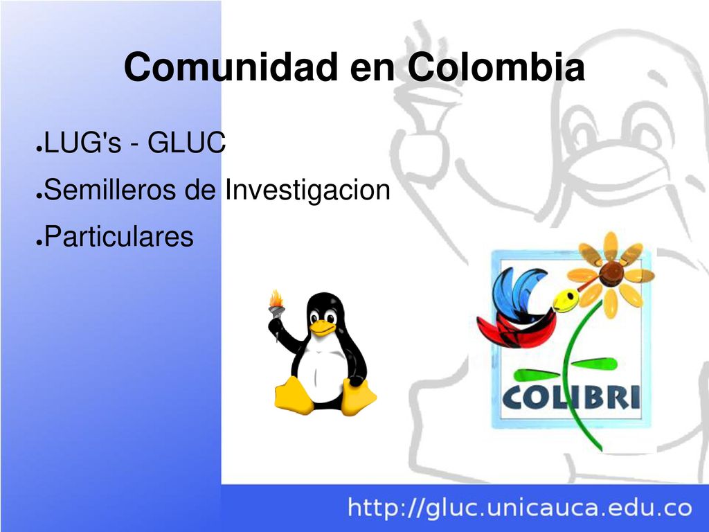 Comunidad en Colombia LUG s - GLUC Semilleros de Investigacion