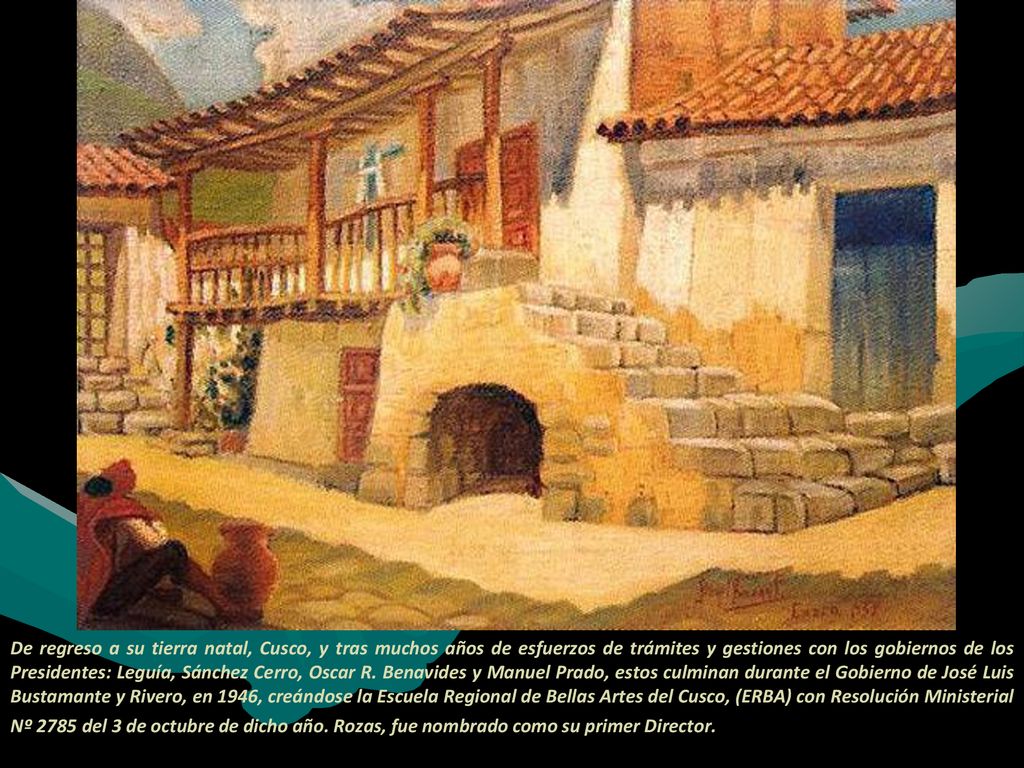De regreso a su tierra natal, Cusco, y tras muchos años de esfuerzos de trámites y gestiones con los gobiernos de los Presidentes: Leguía, Sánchez Cerro, Oscar R.