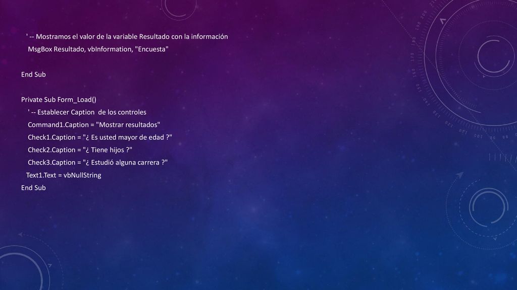 -- Mostramos el valor de la variable Resultado con la información