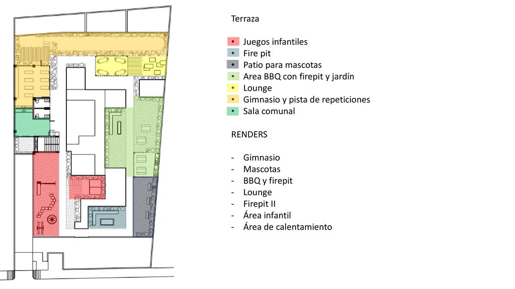 Terraza Juegos infantiles. Fire pit. Patio para mascotas. Area BBQ con firepit y jardín. Lounge.