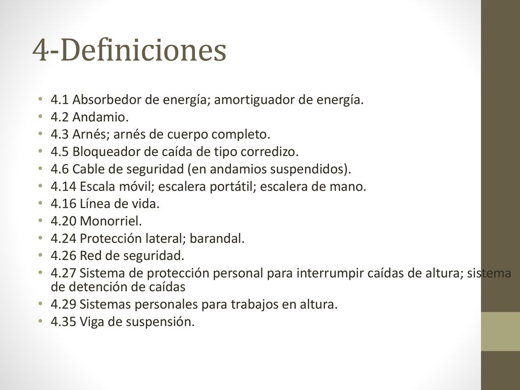 4-Definiciones 4.1 Absorbedor de energía; amortiguador de energía.
