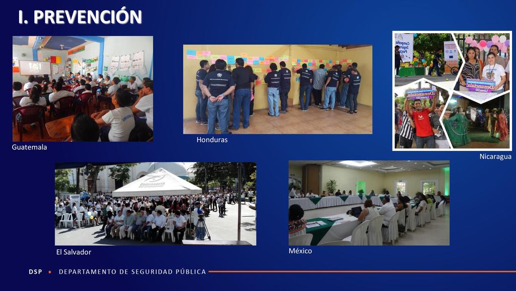 I. PREVENCIÓN Fotos de las actividades de Prevención a nivel local.
