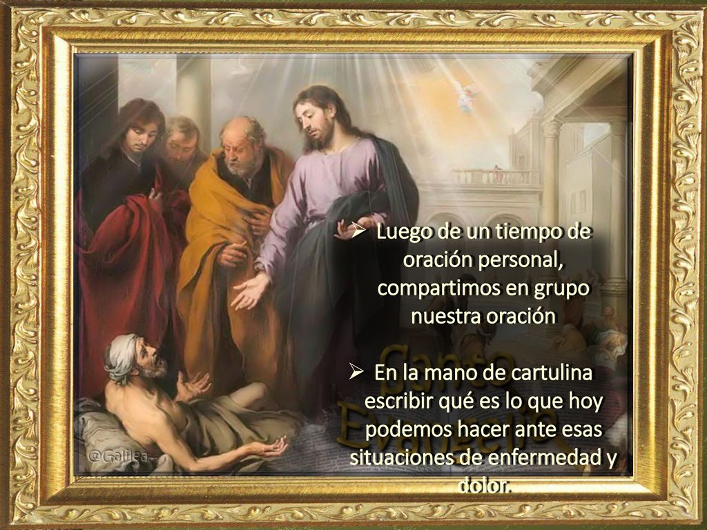 Luego de un tiempo de oración personal, compartimos en grupo nuestra oración