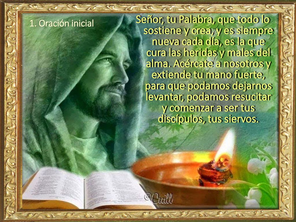 Señor, tu Palabra, que todo lo sostiene y crea, y es siempre nueva cada día, es la que cura las heridas y males del alma. Acércate a nosotros y extiende tu mano fuerte, para que podamos dejarnos levantar, podamos resucitar y comenzar a ser tus discípulos, tus siervos.
