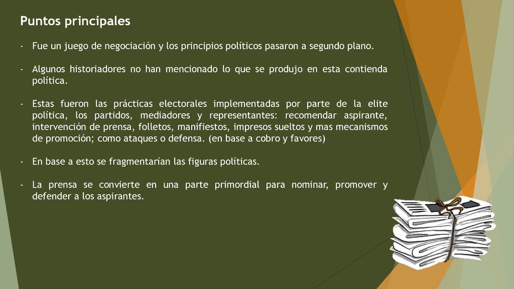 Puntos principales Fue un juego de negociación y los principios políticos pasaron a segundo plano.